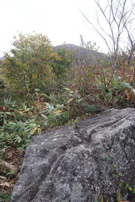 烏帽子山の条溝石