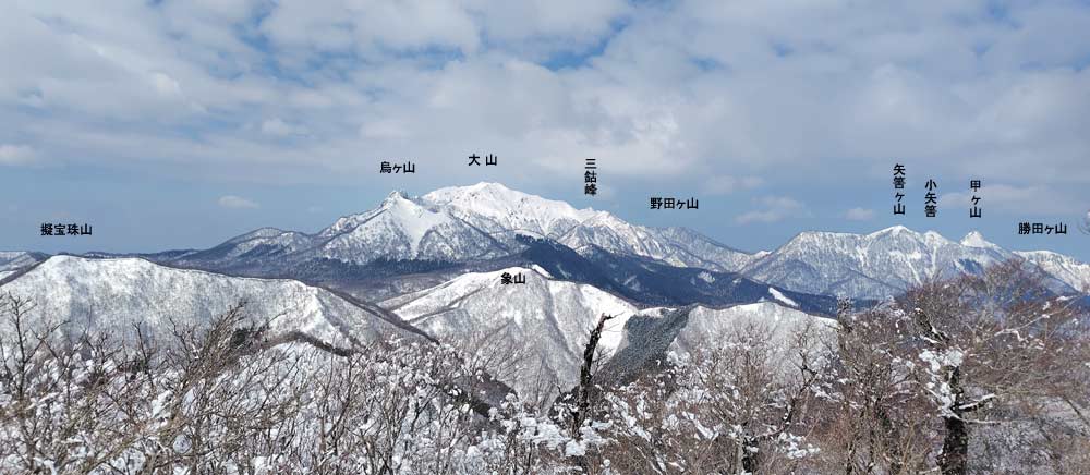 大山山系の展望