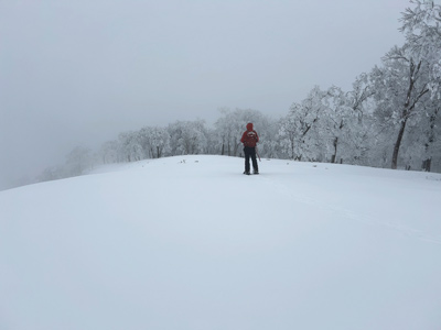 大雪原の私