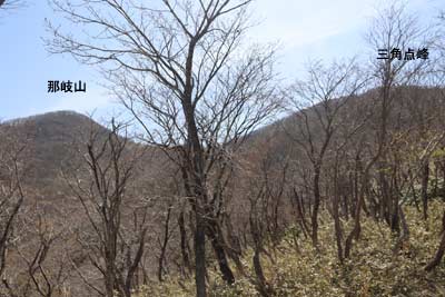 那岐山と三角点峰