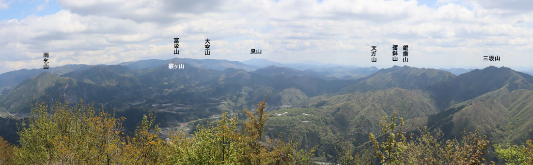 櫃ヶ山山頂から