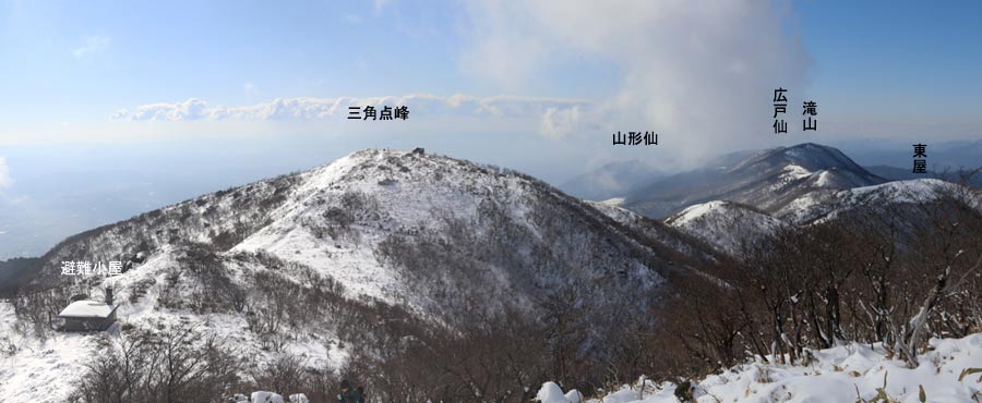 那岐山山頂から